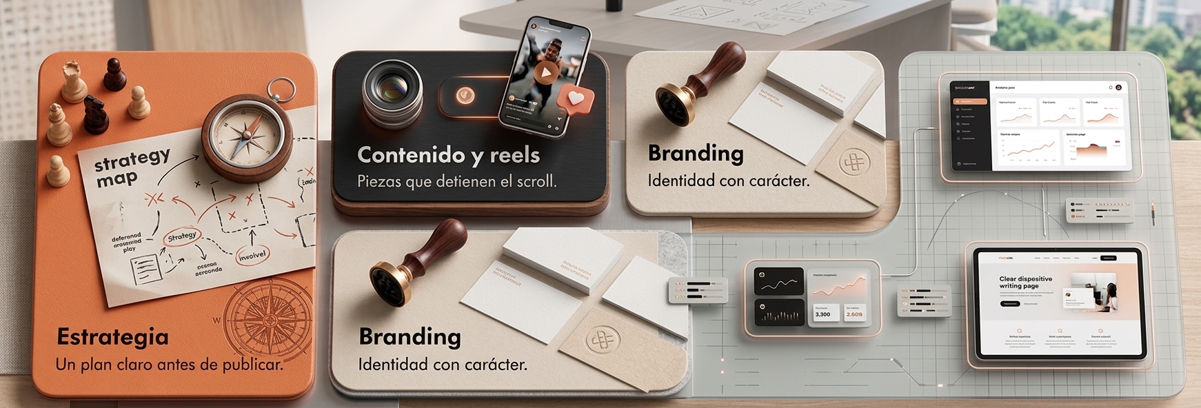 BOXCOM: estrategia, contenido y reels, branding y web